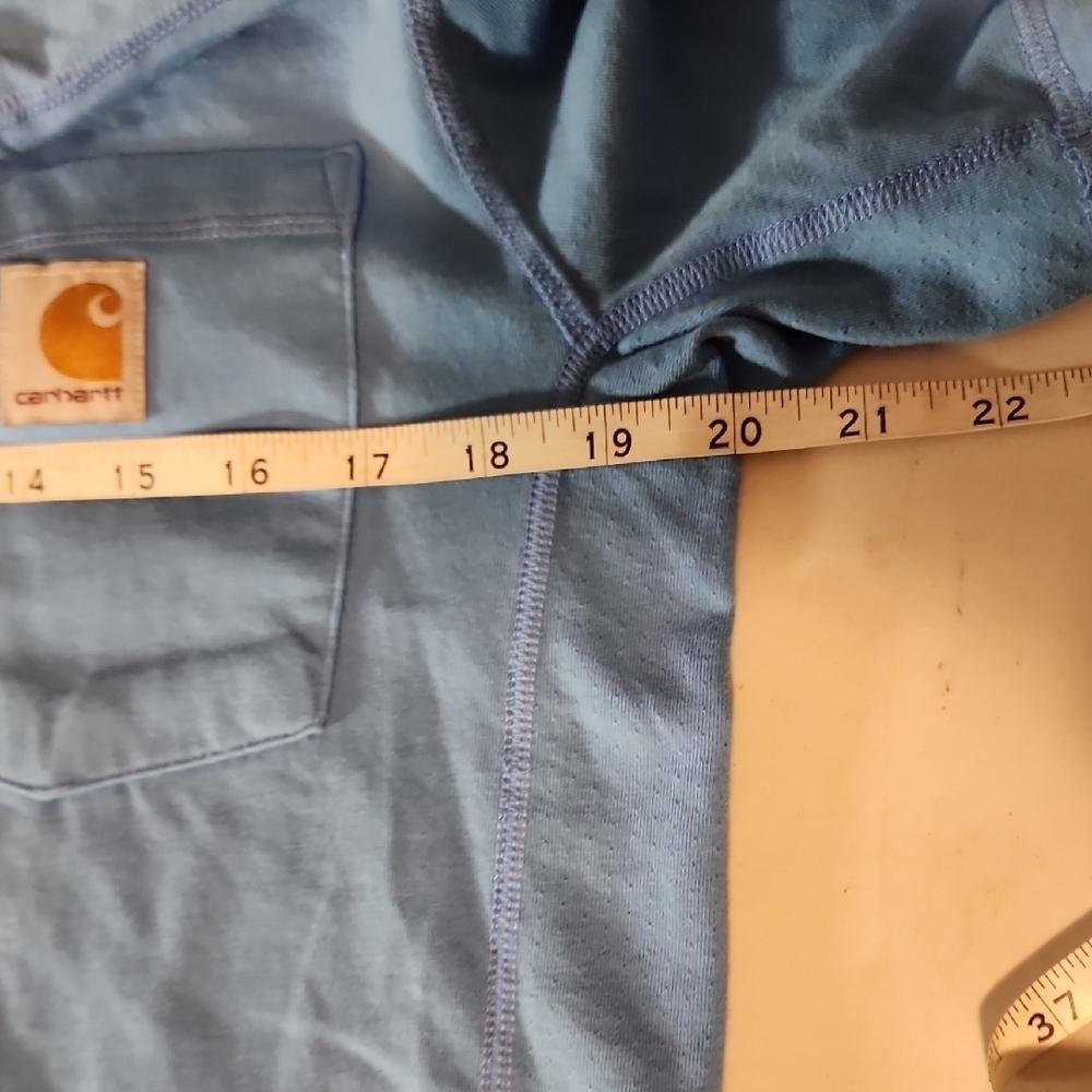 Carhartt Blue Short Sleeve Tee with Pocket - Picture 3 of 6